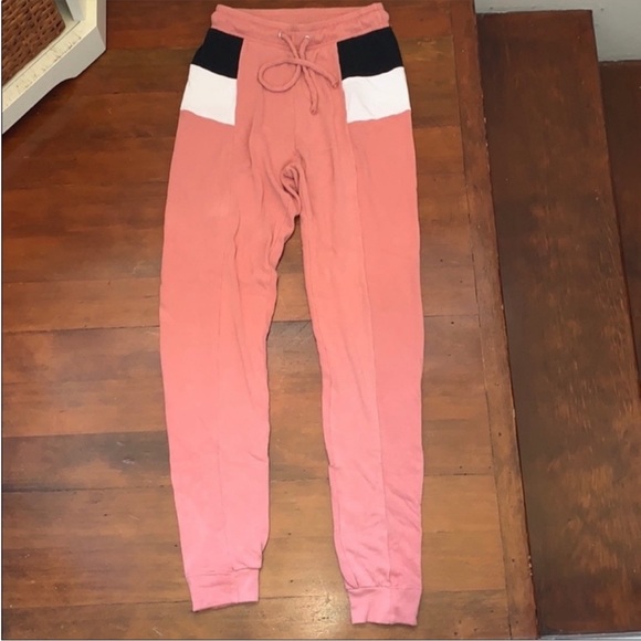 Like New Wildfox Blocked Soto Warm-Up Sport Raina Sweatsuit Mulled Rose Multi - Picture 11 of 15